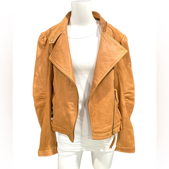 Moda International Ruffle Jacket Moda International | Jackets & Coats | Genuine Leather Womens Large ...